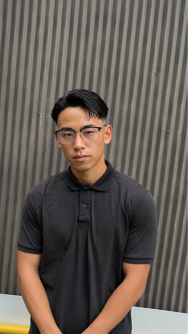 ショート メンズ ダウンパーマ フェードカット メンズパーマ スキンフェード 川﨑 大暉のヘアスタイル