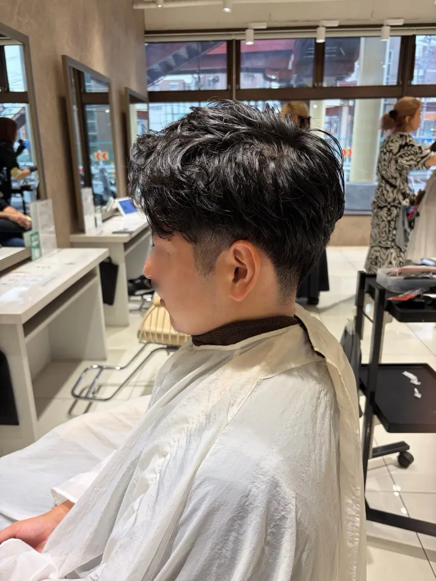 メンズ カット パーマ 藤井 祐未子のヘアスタイル