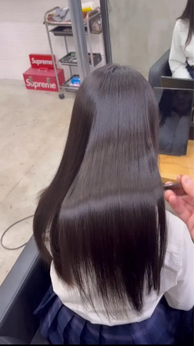 ロング パーマ 縮毛矯正 トリートメント とうだだいき レイヤー/髪質改善のヘアスタイル