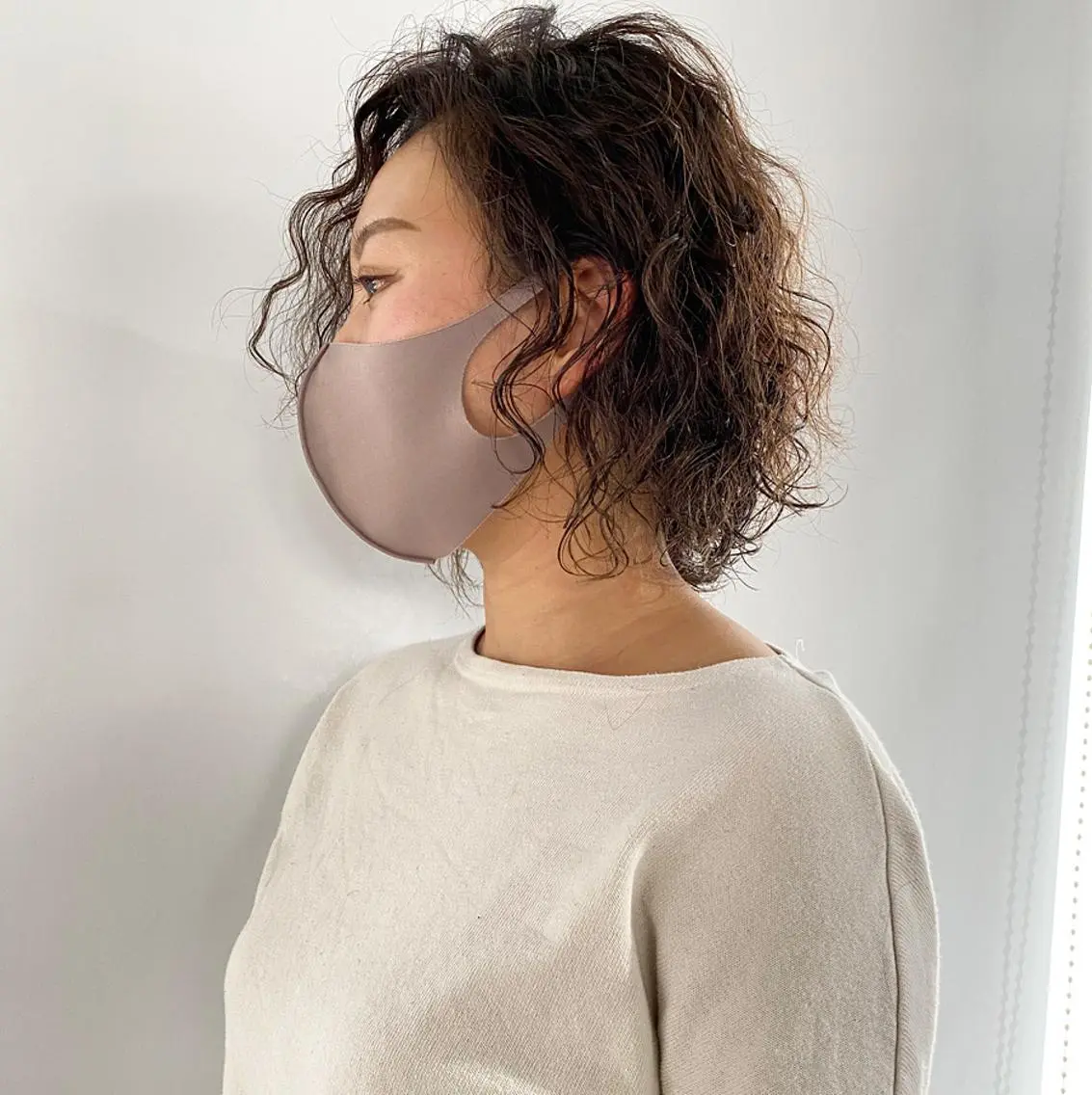 ミディアム カラー パーマ KOOKI スティードトーキョーのヘアスタイル