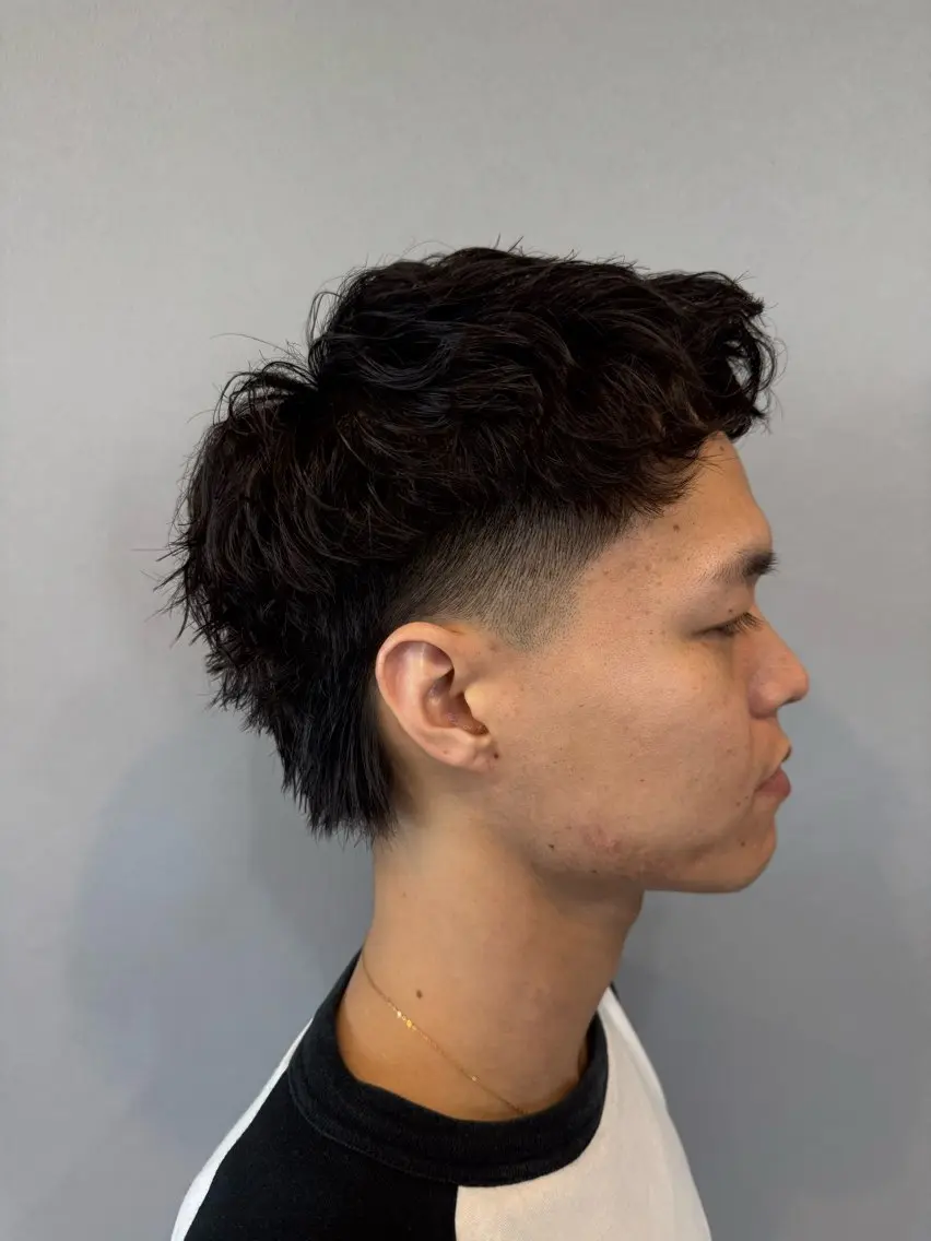 ショート パーマ メンズ マレットヘア ショートヘア 縮毛矯正/髪質改善 山口泰広のヘアスタイル