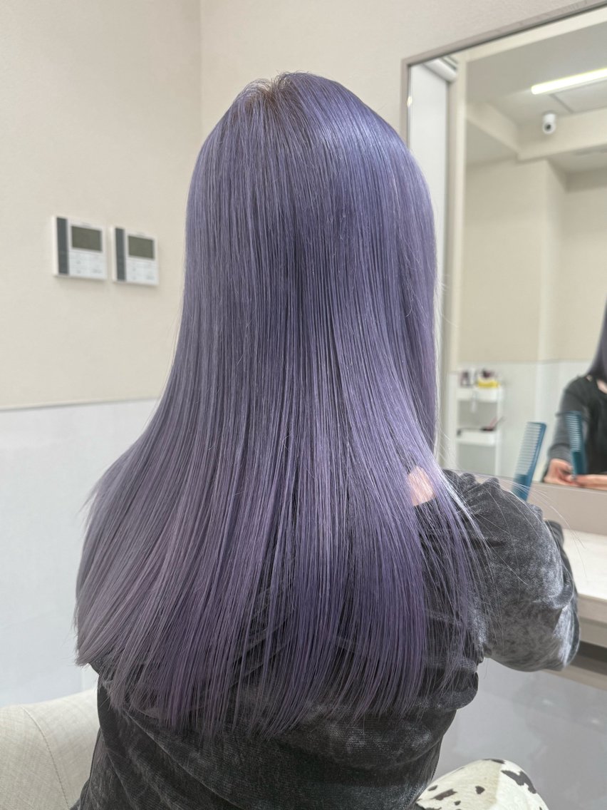 ロング カラー ブリーチ 透明感カラー グレージュ ハイトーンカラー ラベンダーカラー ヘアカラー shun/ハイトーン /透明感カラー️🫧のヘアスタイル