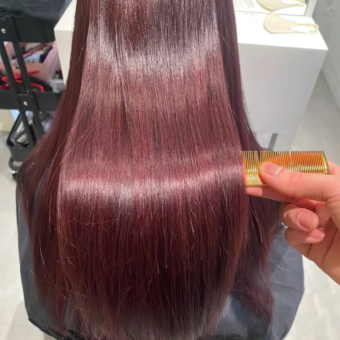 セミロング 縮毛矯正 トリートメント HIDE 矯正のヘアスタイル