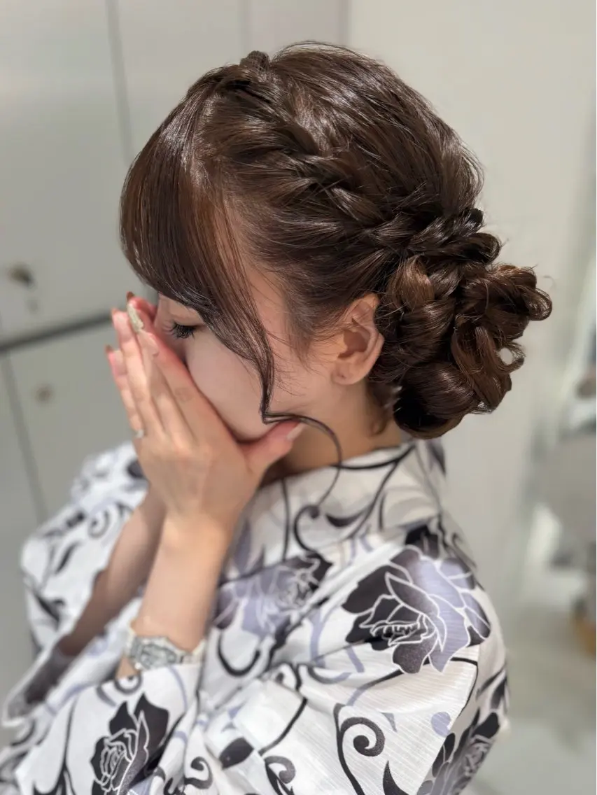 ロング ヘアアレンジ 浴衣 着付け 🌈 YUUNA🌈のヘアスタイル