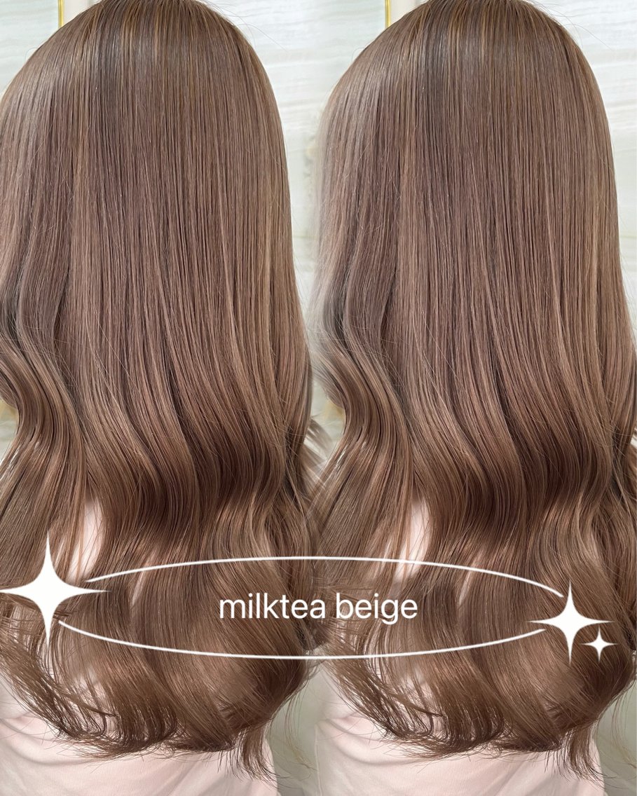セミロング カラー ヘアカラー あみ/暗髪オリ ーブ特化🍃髪質改善のヘアスタイル