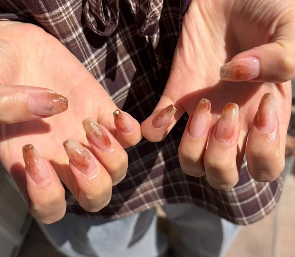 ネイル ニュアンスネイル Dahlia Yuiのネイルデザイン
