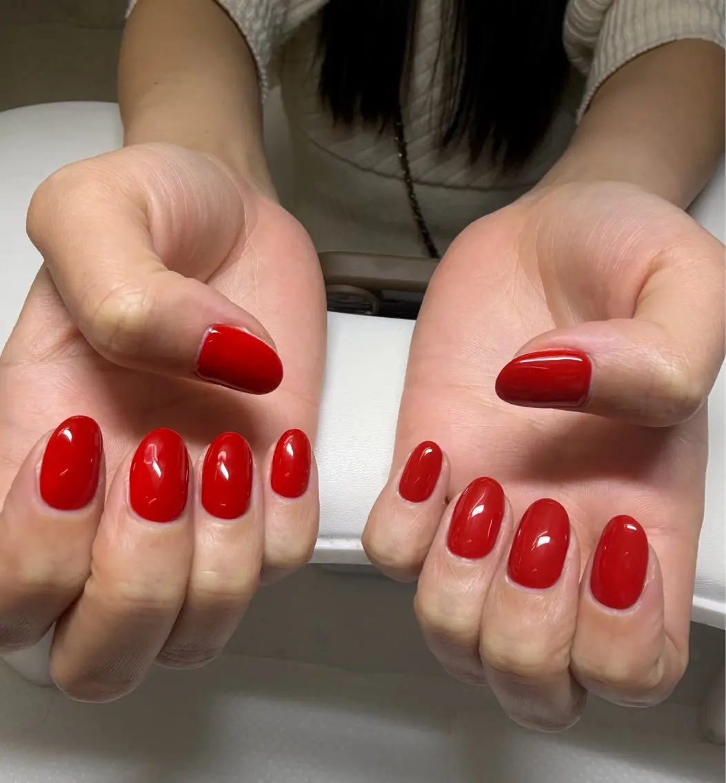 5mm以上長さある方、スクエア仕上げ限定ワンカラー/ラメグラデーション💅オフ有の写真