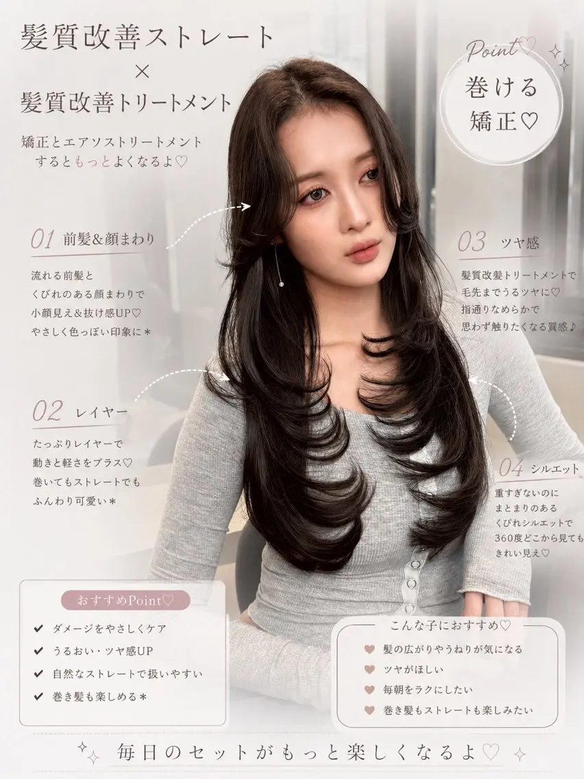 ロング ヘアアレンジ カット 縮毛矯正 トリートメント 巻ける縮毛矯正/ 透明感/吉田光佑のヘアスタイル