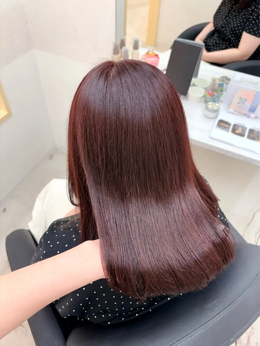 ミディアム カラー ヘアカラー トリートメント 🍒透明感カラー/ セット/SAKURAのヘアスタイル