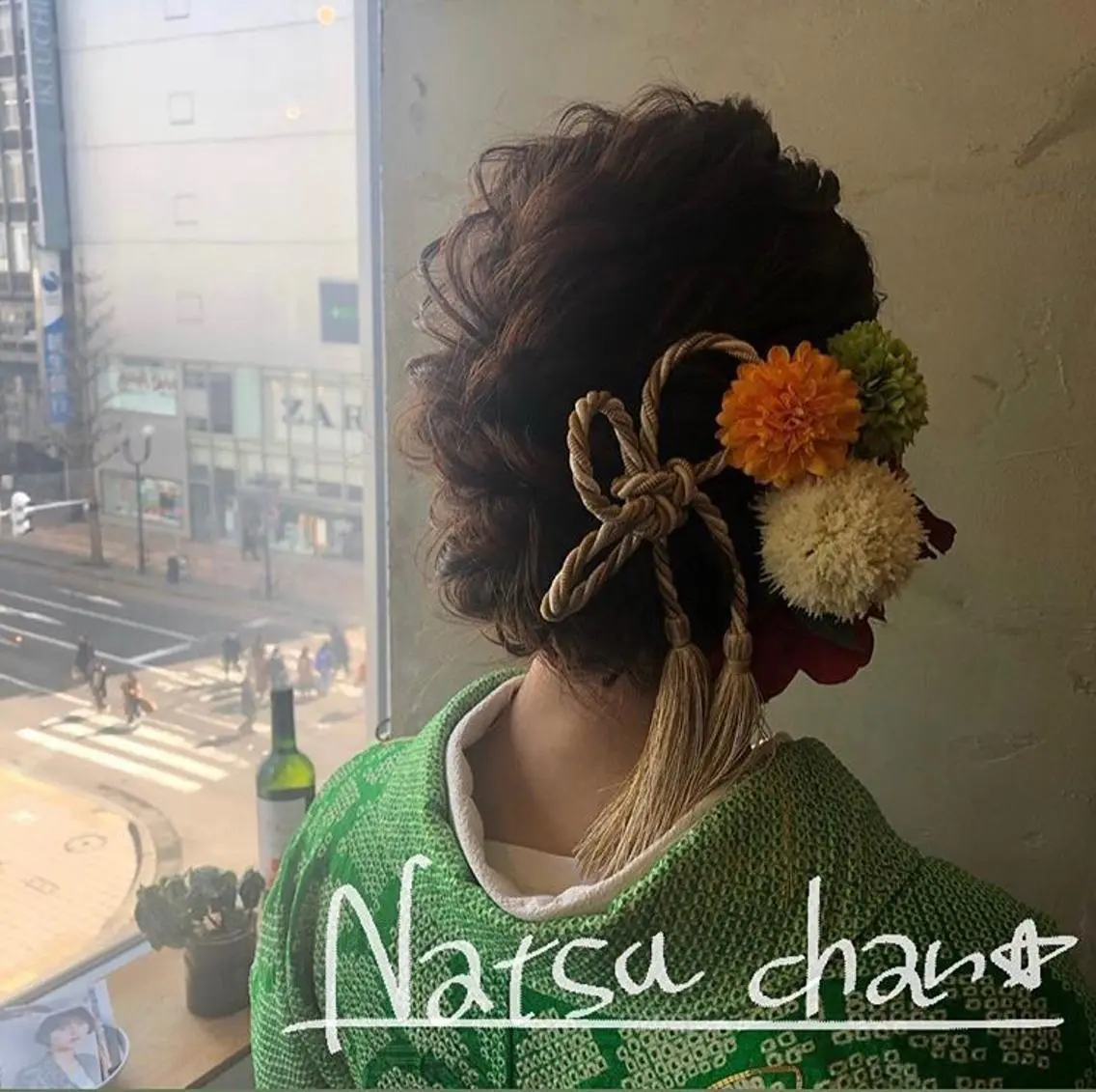 セミロング カラー ヘアアレンジ 卒業式のヘアスタイル 川上 智汐のヘアスタイル