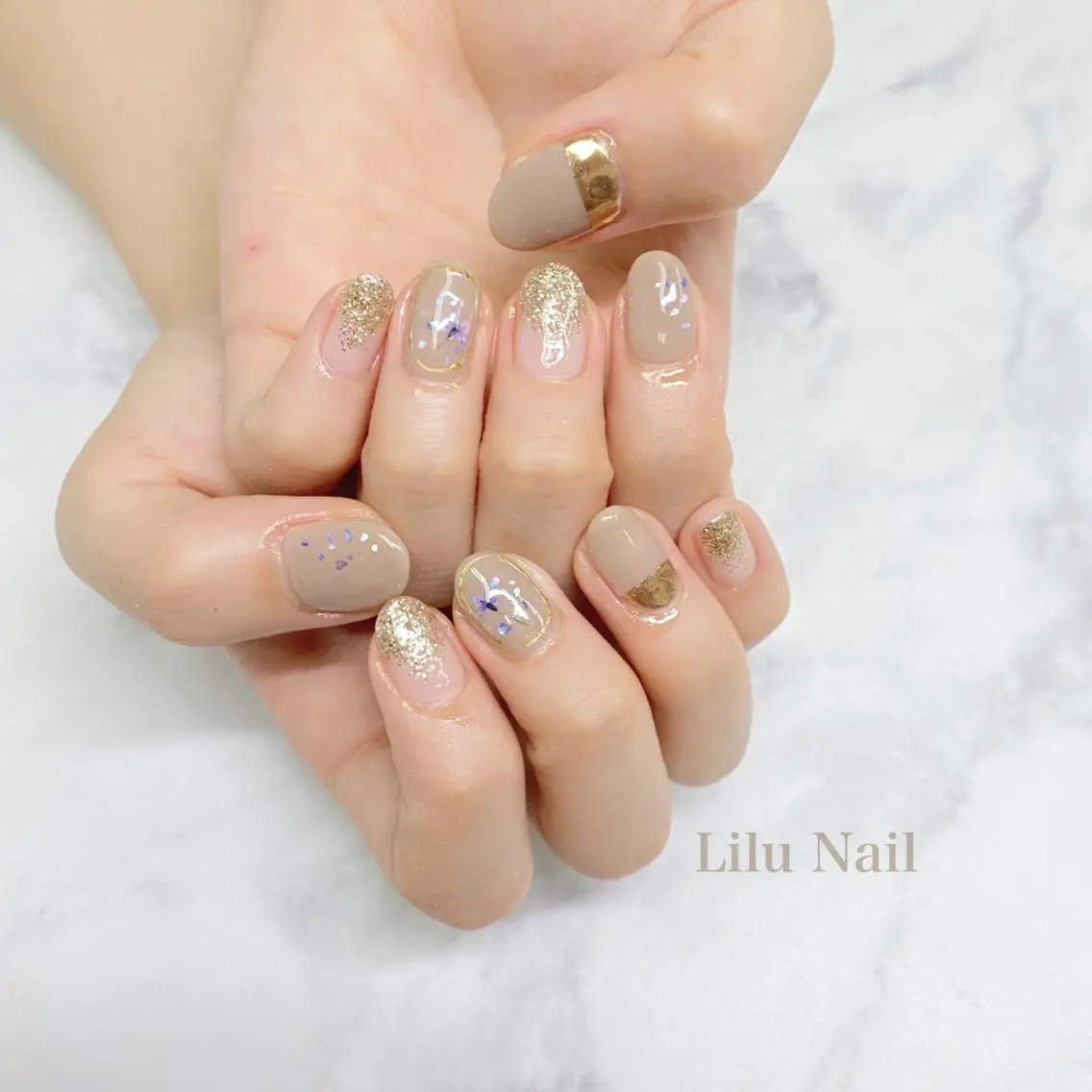 ネイル ニュアンスネイル モチの良さ◉ フィルインネイル♡のネイルデザイン
