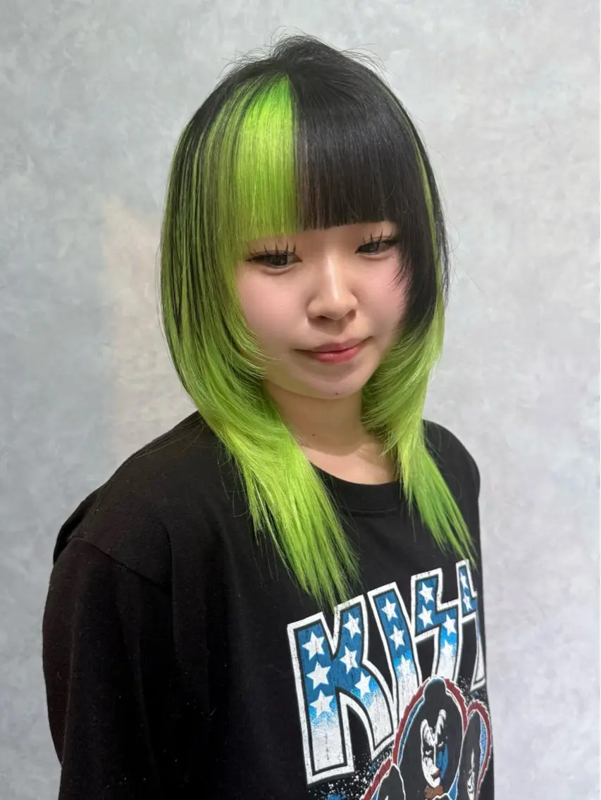 ロング カラー アッシュ ベージュカラー 黒髪 ブリーチ ブロンド 🌙町田ブリーチ特化 🌙れいのヘアスタイル