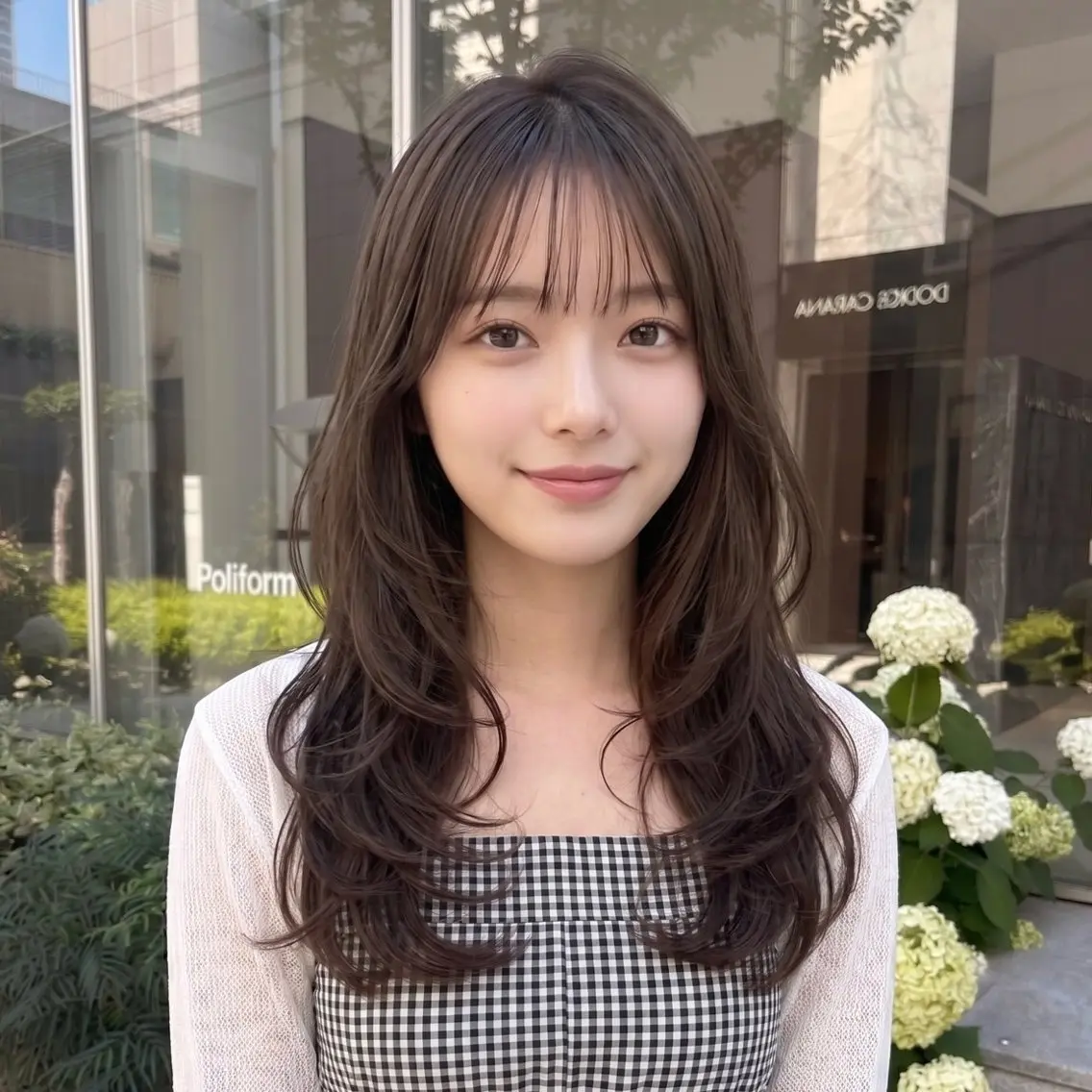 セミロング カット ヘアカラー Ami/レイヤー /柔らかカラー🌷のヘアスタイル