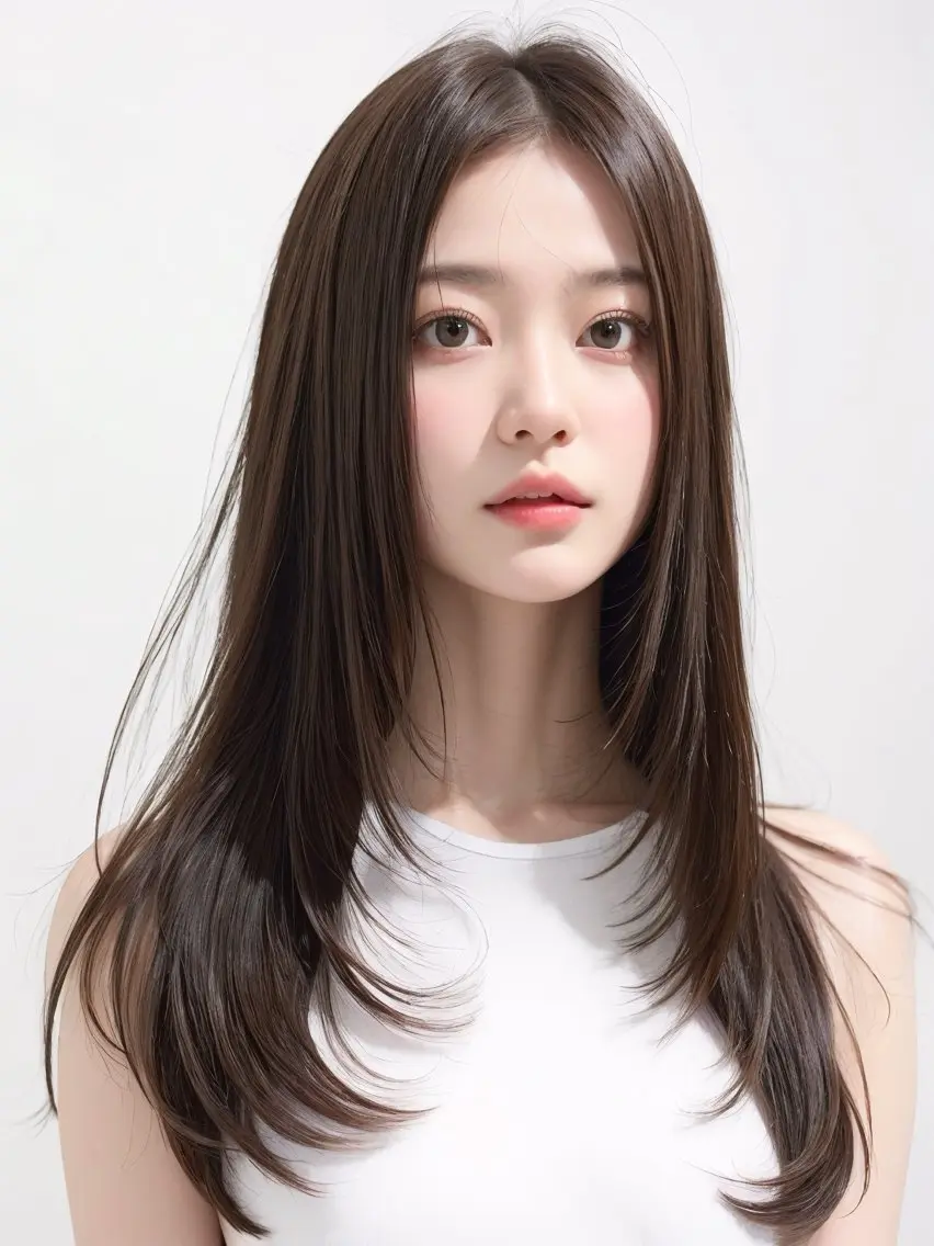ロング くびれヘア ハッシュカット ハイライト 髪質改善 韓国風ヘア カット ヘアカラー トリートメント 髪質改善/レイヤー/ ショート/koshiのヘアスタイル