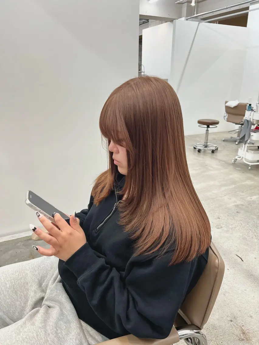 ロング カラー ブリーチ レイヤーカット ヘアカラー トリートメント fit /HONOKAのヘアスタイル