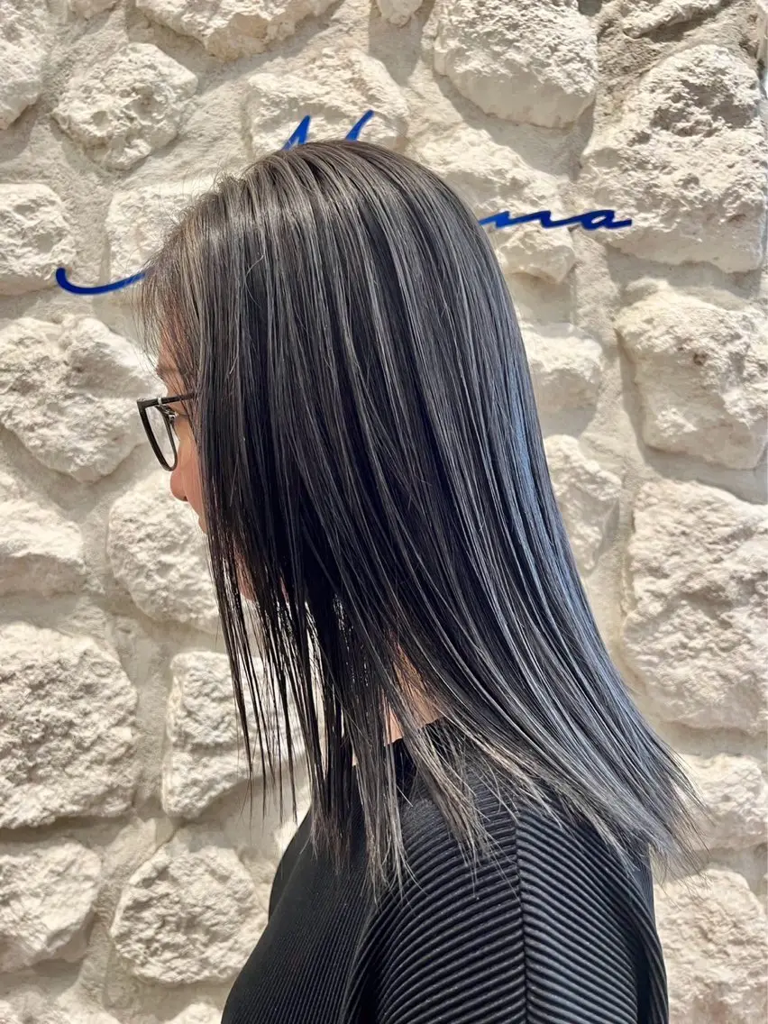 セミロング カラー パーマ ヘアアレンジ キッズ Yuzuha .のヘアスタイル