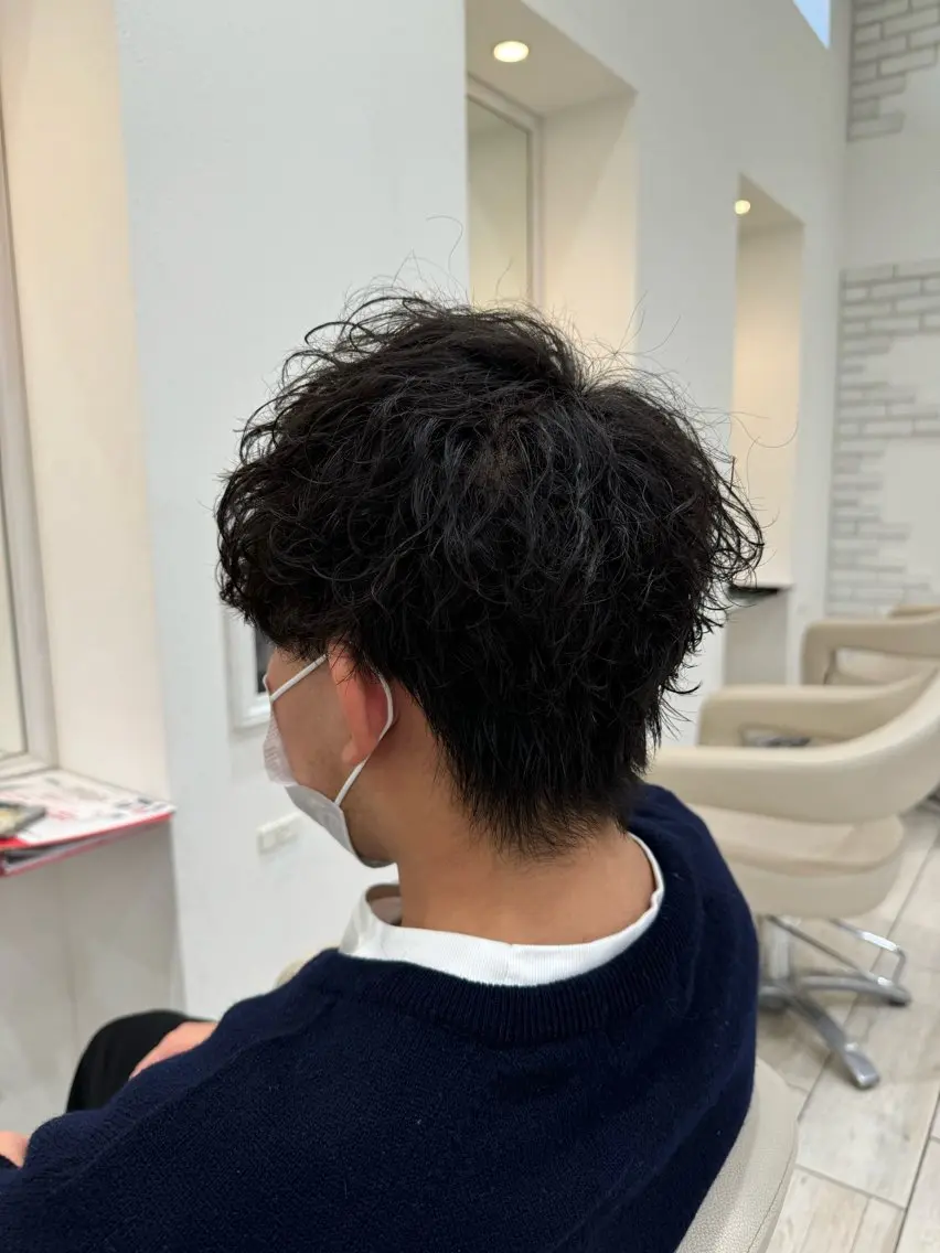 パーマ メンズ メンズパーマ メンズカットパーマ 伊藤瑠星のヘアスタイル