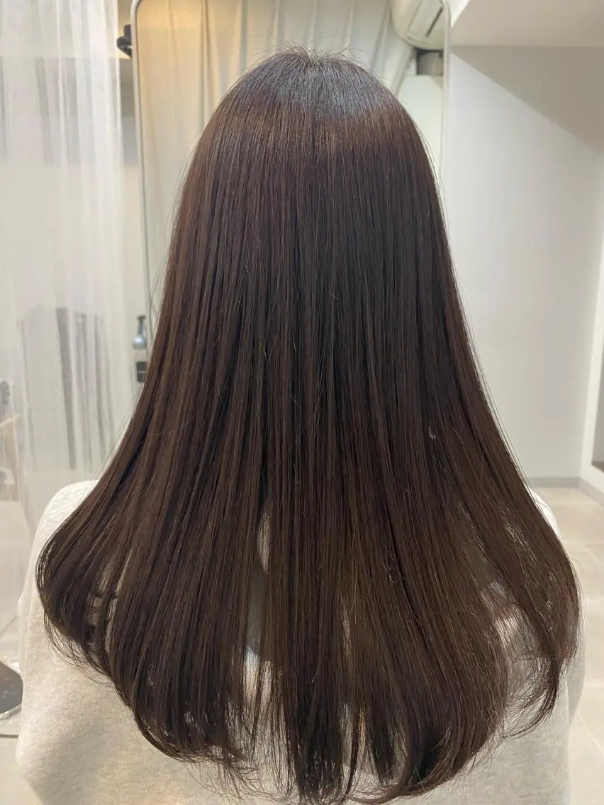 〈🖤つやつや🖤〉小顔カット＋つや縮毛矯正＋ミルボントリートメント＋超音波ケアプロの写真