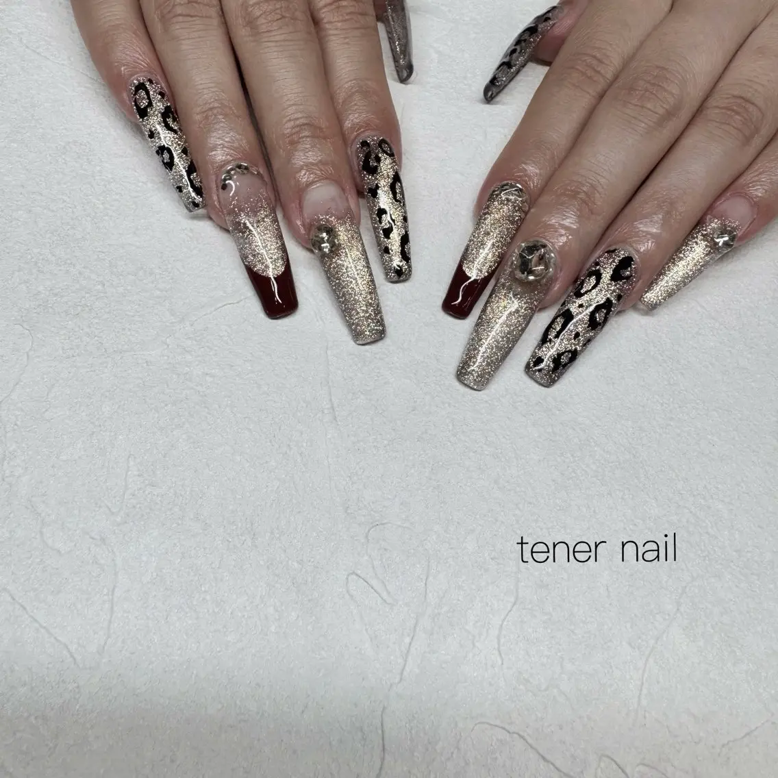 ネイル アニマル柄 ハンドネイル テネルネイル tener nailのネイルデザイン