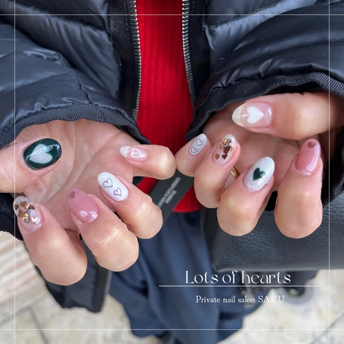 ネイル ハート SAKU nail 作島茜のネイルデザイン