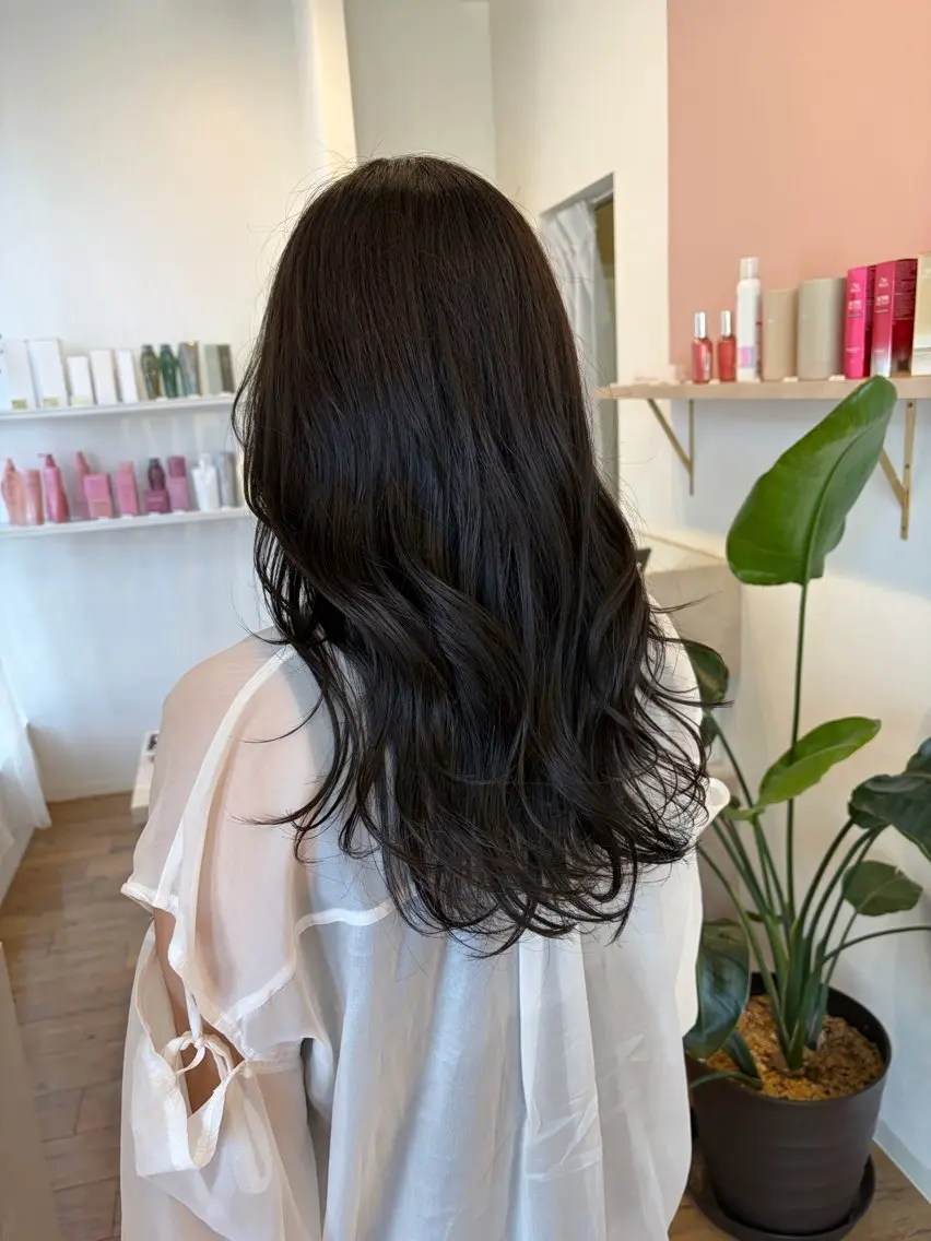 ロング ヘアカラー ponterosso はなのヘアスタイル