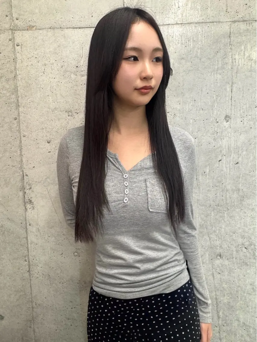 ロング 顔周りカット 似合わせボブカット Anonのヘアスタイル