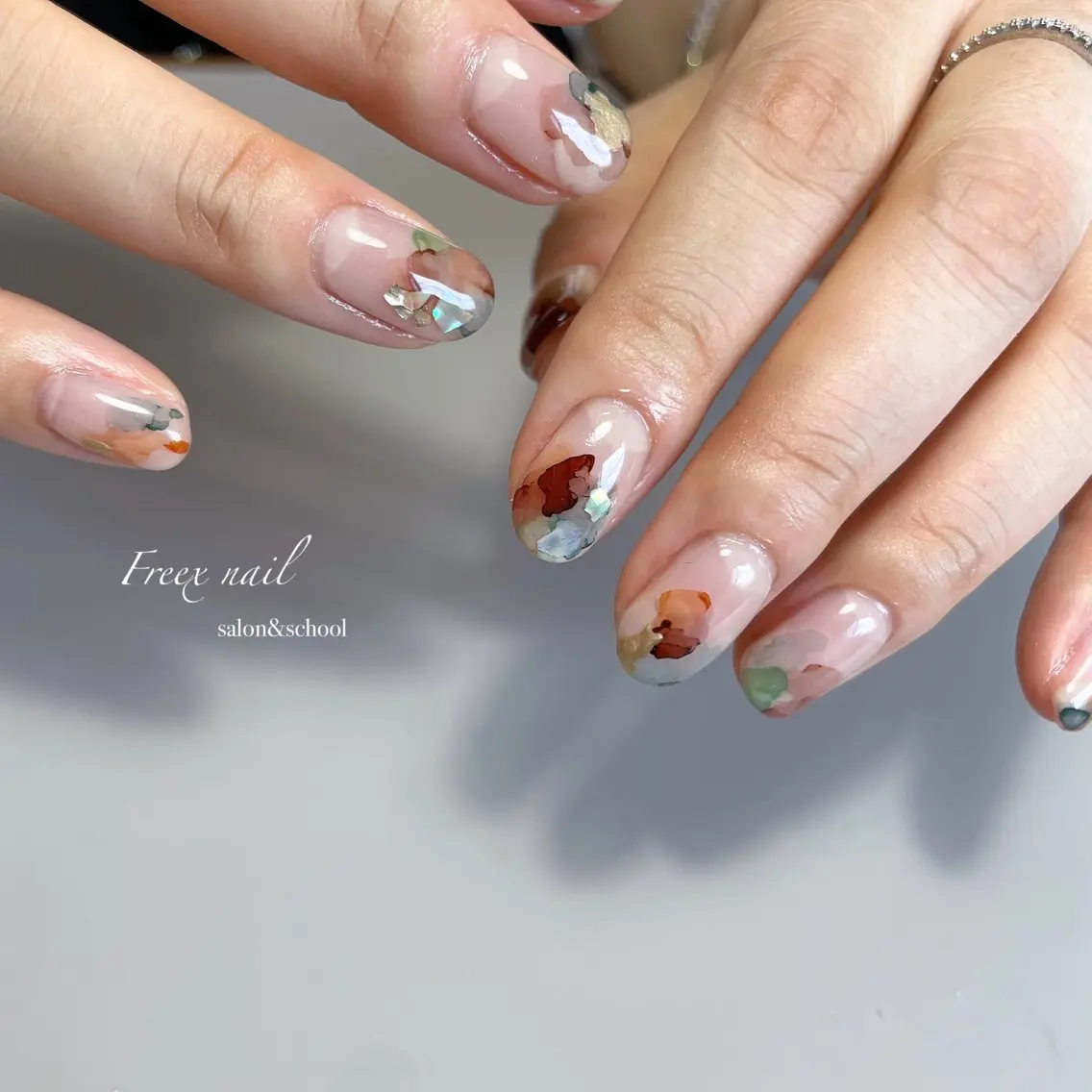 ネイル クリアネイル ハンドネイル ハンドケア freex nail /ニュアンス/個性派のネイルデザイン
