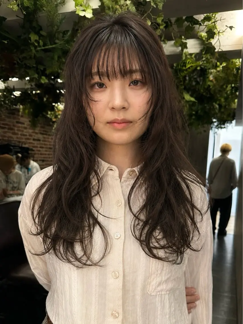 セミロング カット ヘアカラー 艶カラー/フェイス レイヤー/たむのヘアスタイル