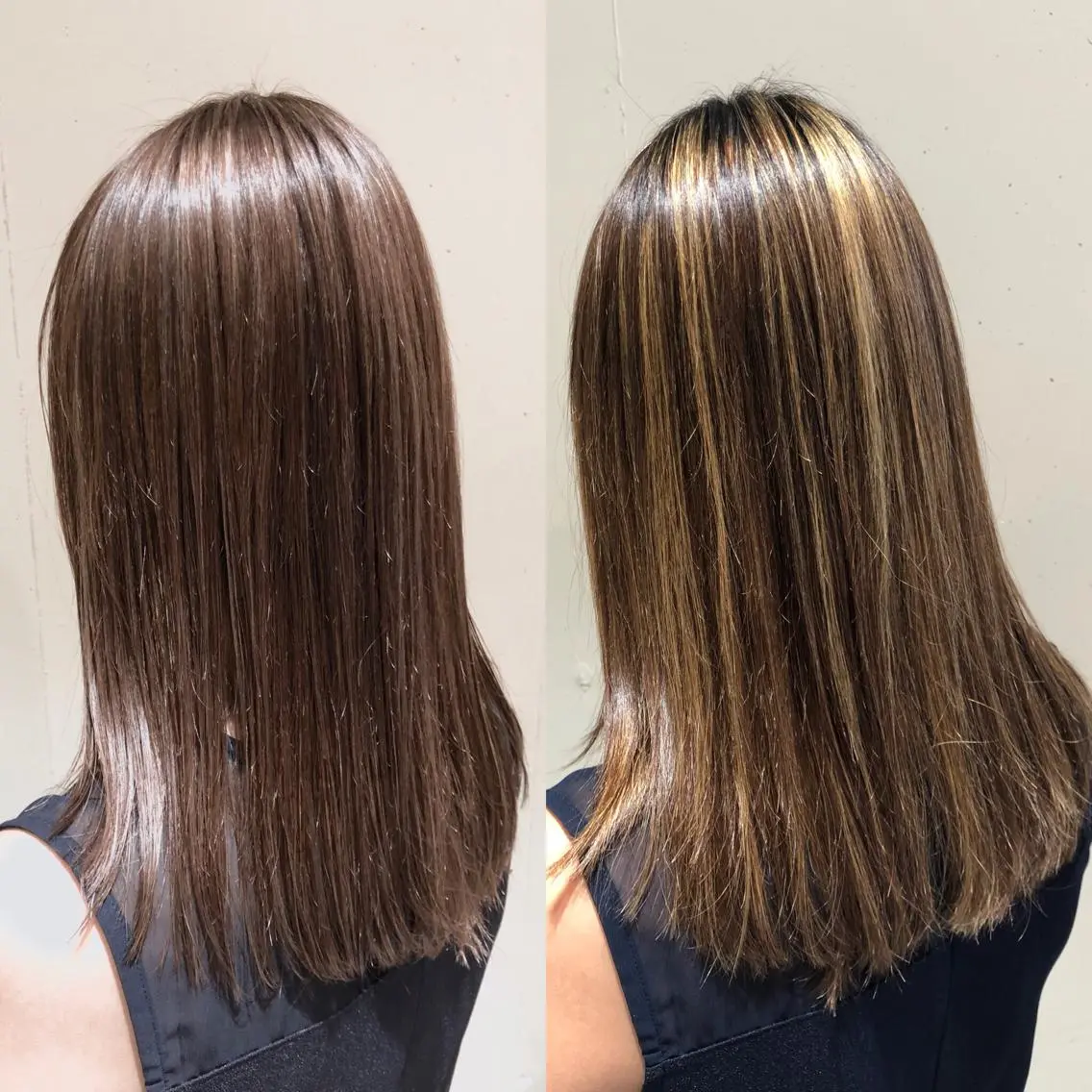 セミロング カラー パーマ ヘアアレンジ アッシュ ベージュカラー ブリーチ 透明感カラー グラデーションカラー 【ツヤ髪美容師】 ツダケイスケのヘアスタイル