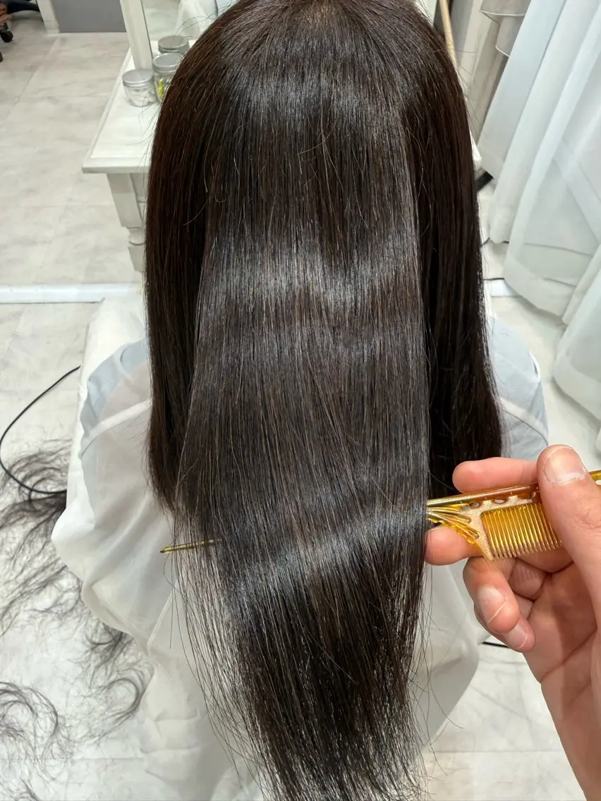 ロング カット 縮毛矯正 Barrel 天王寺 YUUのヘアスタイル
