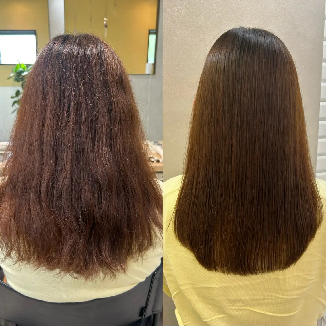 ロング パーマ カット 縮毛矯正 トリートメント hubhair レイヤー/透明感のヘアスタイル