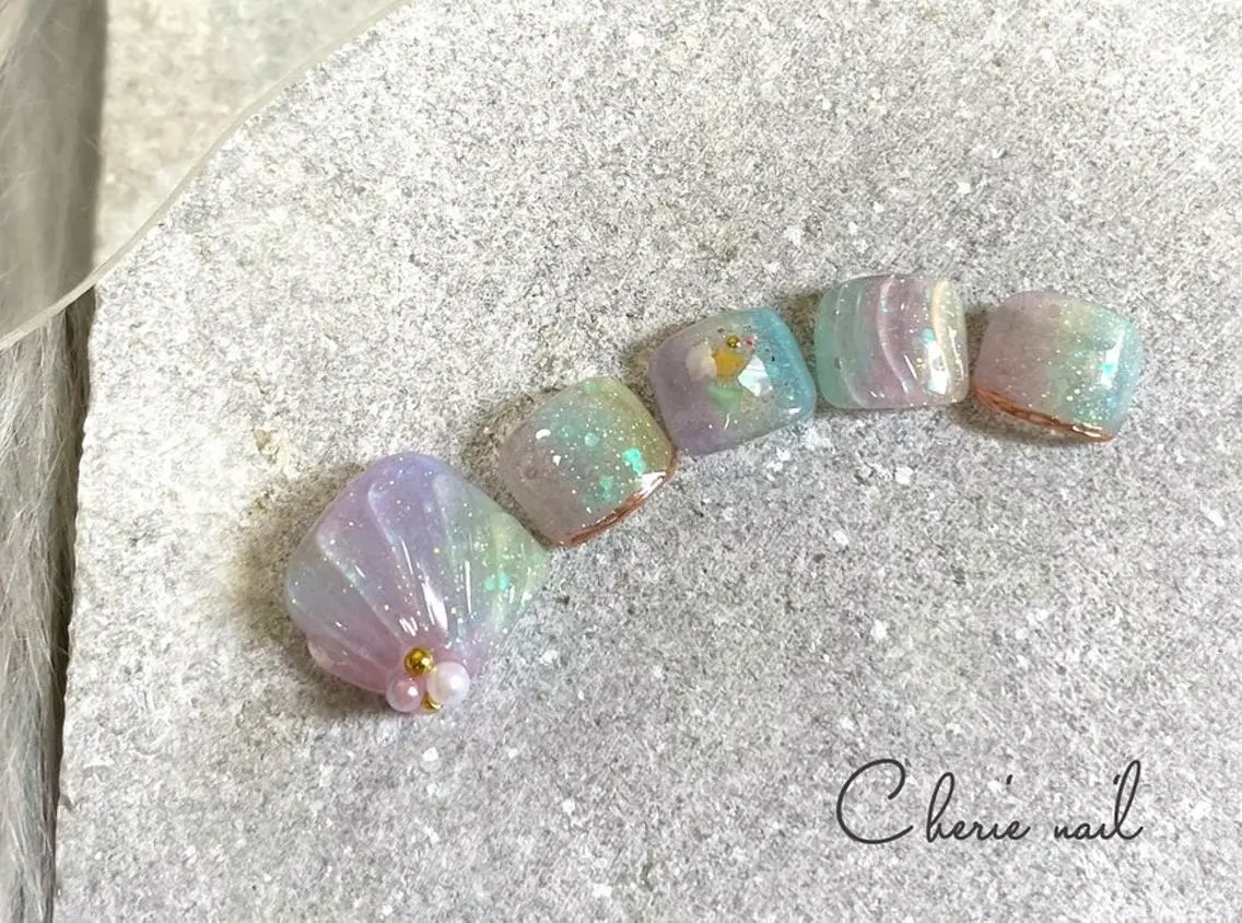 ネイル フットネイル Cherienail yunaのネイルデザイン