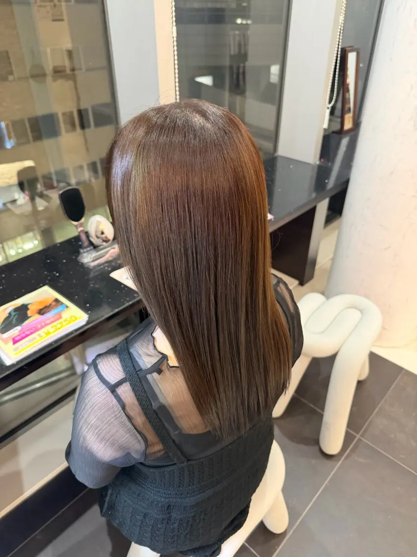 セミロング ヘアカラー 菊池 仁翔のヘアスタイル