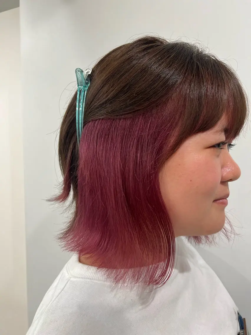 カラー ブラウンカラー ピンクカラー ピンクパープル ヘアカラー トリートメント ヘアセット 🫧うる艶ヘアー🫧 Yukaのヘアスタイル