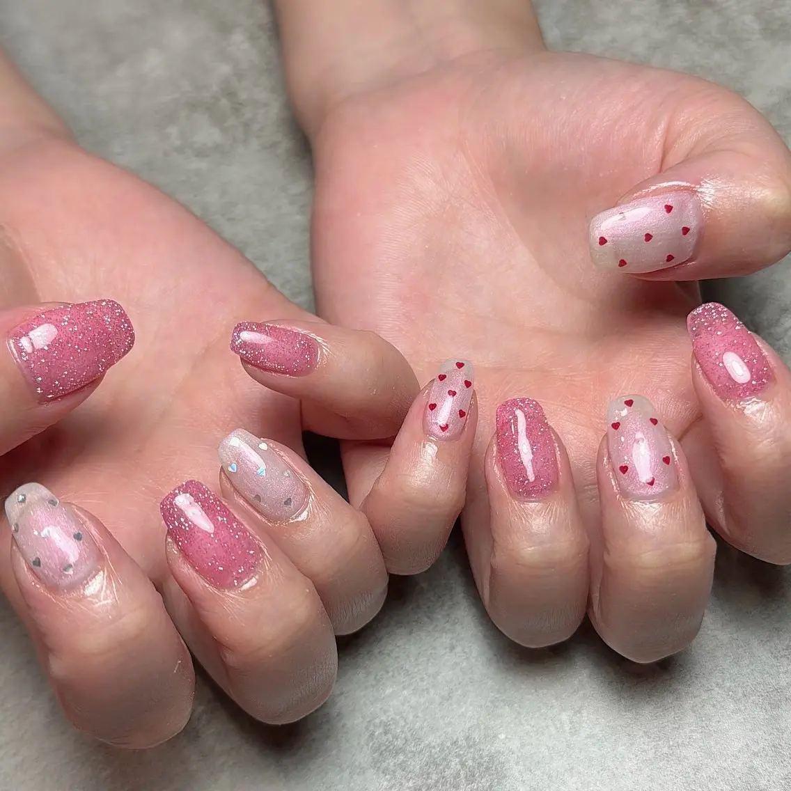 ネイル フラッシュネイル ハート MATATABI. kumiのネイルデザイン