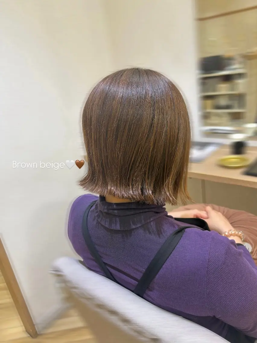 ショート カラー ベージュカラー ボブ 🌷MIREA🌷 LUANA 難波店のヘアスタイル