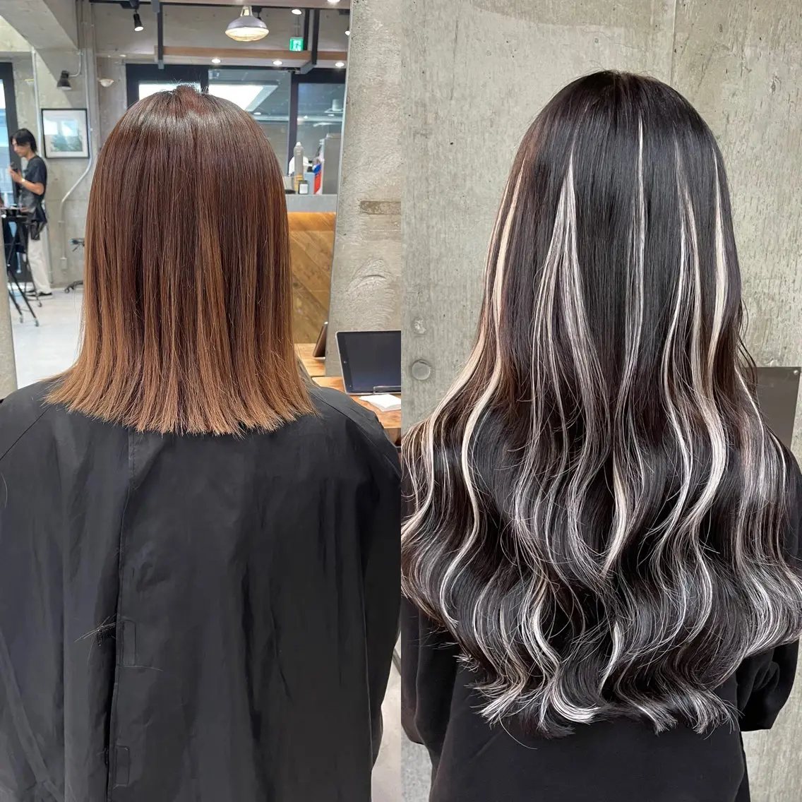 ロング カラー ヘアアレンジ エクステ ヘアカラー エクステ TATSUYA アートディレクターのヘアスタイル