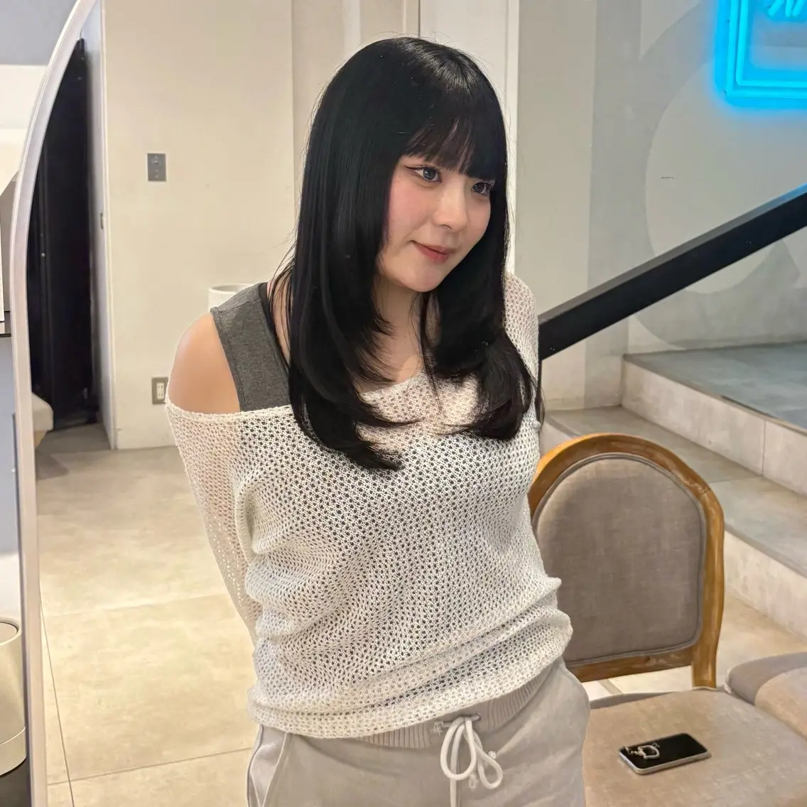カラー カット ヘアカラー 透明感カラー/レイヤ ーカットりこ🤎🫧のヘアスタイル