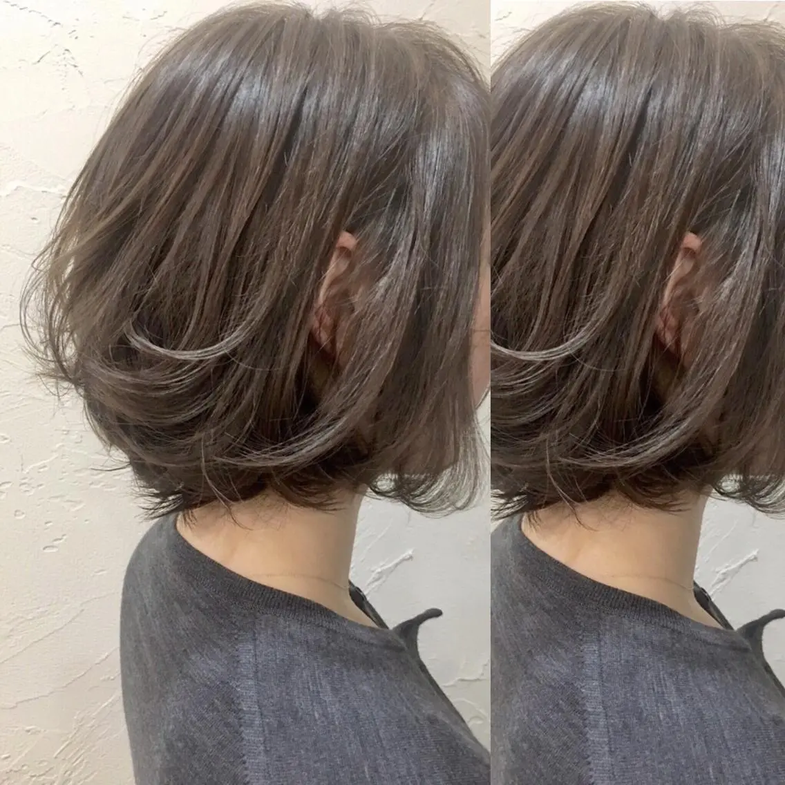 ショート カラー ヘアカラー トリートメント F． 梅田/ボブ/パーマのヘアスタイル