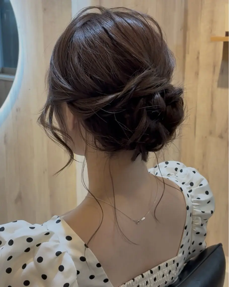 ショート ヘアアレンジ ヘアセット ヘアセット/梅田 /北新地/IKUMIのヘアスタイル