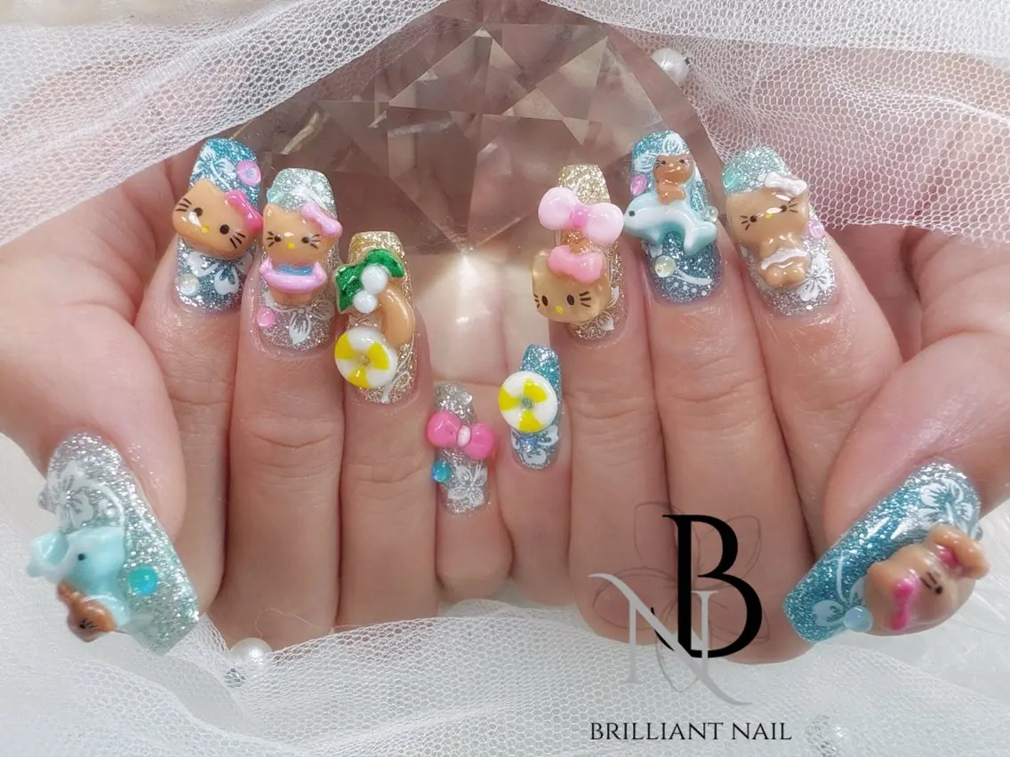 セミロング ハンドネイル ハンドケア brilliant nail💎あやのネイルデザイン