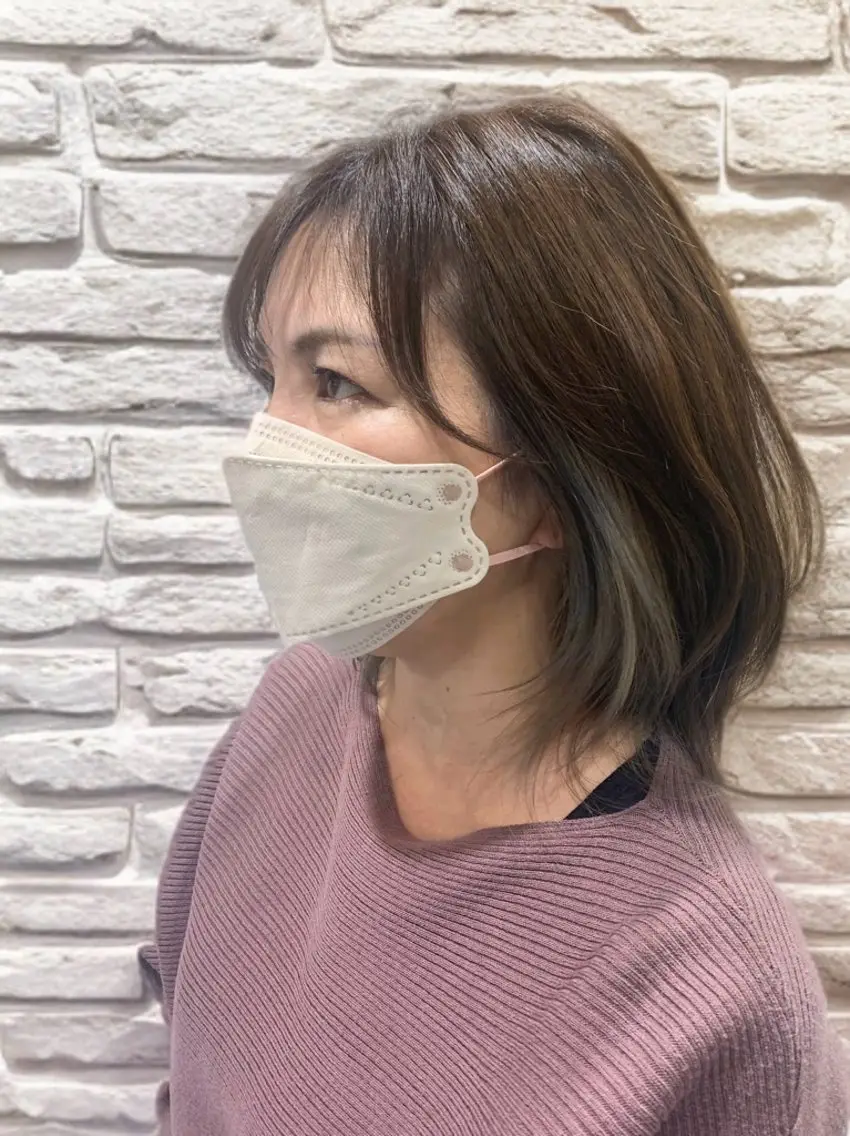ミディアム ウルフカット カット ヘアカラー 髪質改善×レイヤー 高嶋のヘアスタイル