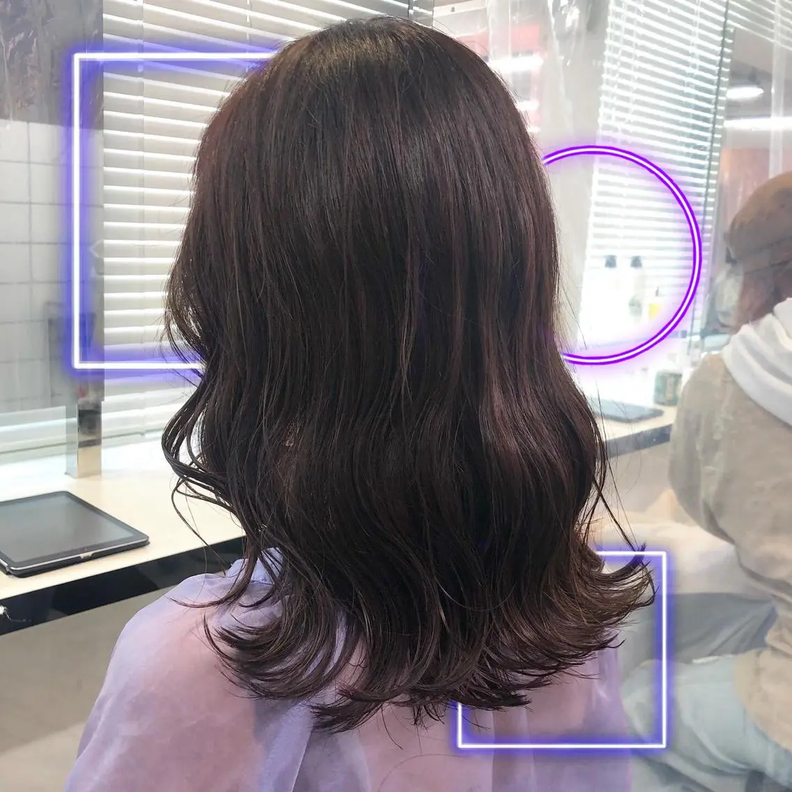 セミロング カラー パーマ ヘアアレンジ メンズ キッズ ネイル マツエク・マツパ KANAMI 🌏のヘアスタイル