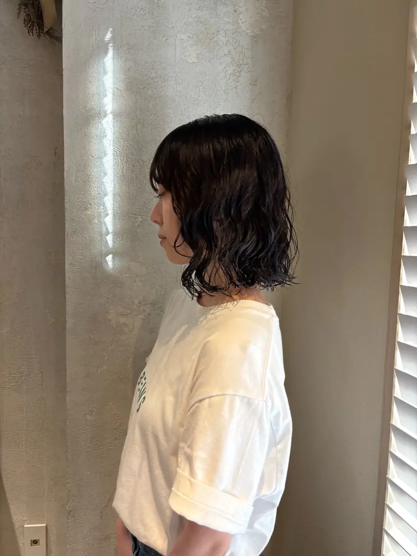 ミディアム カット パーマ Kanoe /モデル募集中のヘアスタイル