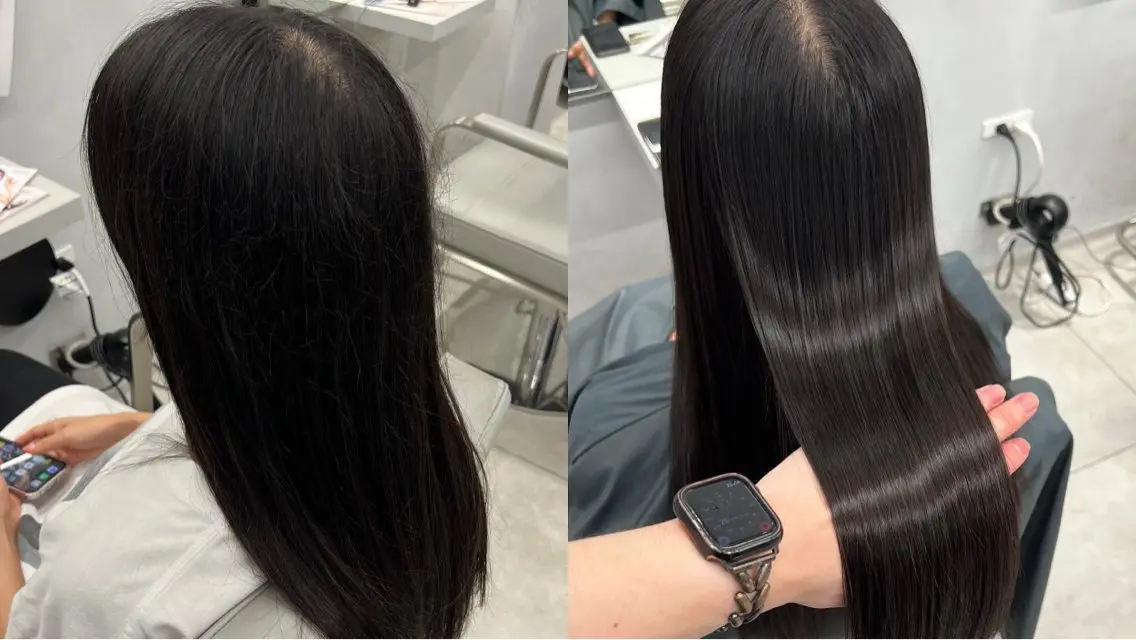 ロング 縮毛矯正 金曜日インナーカラー モデル募集✨️NOAのヘアスタイル