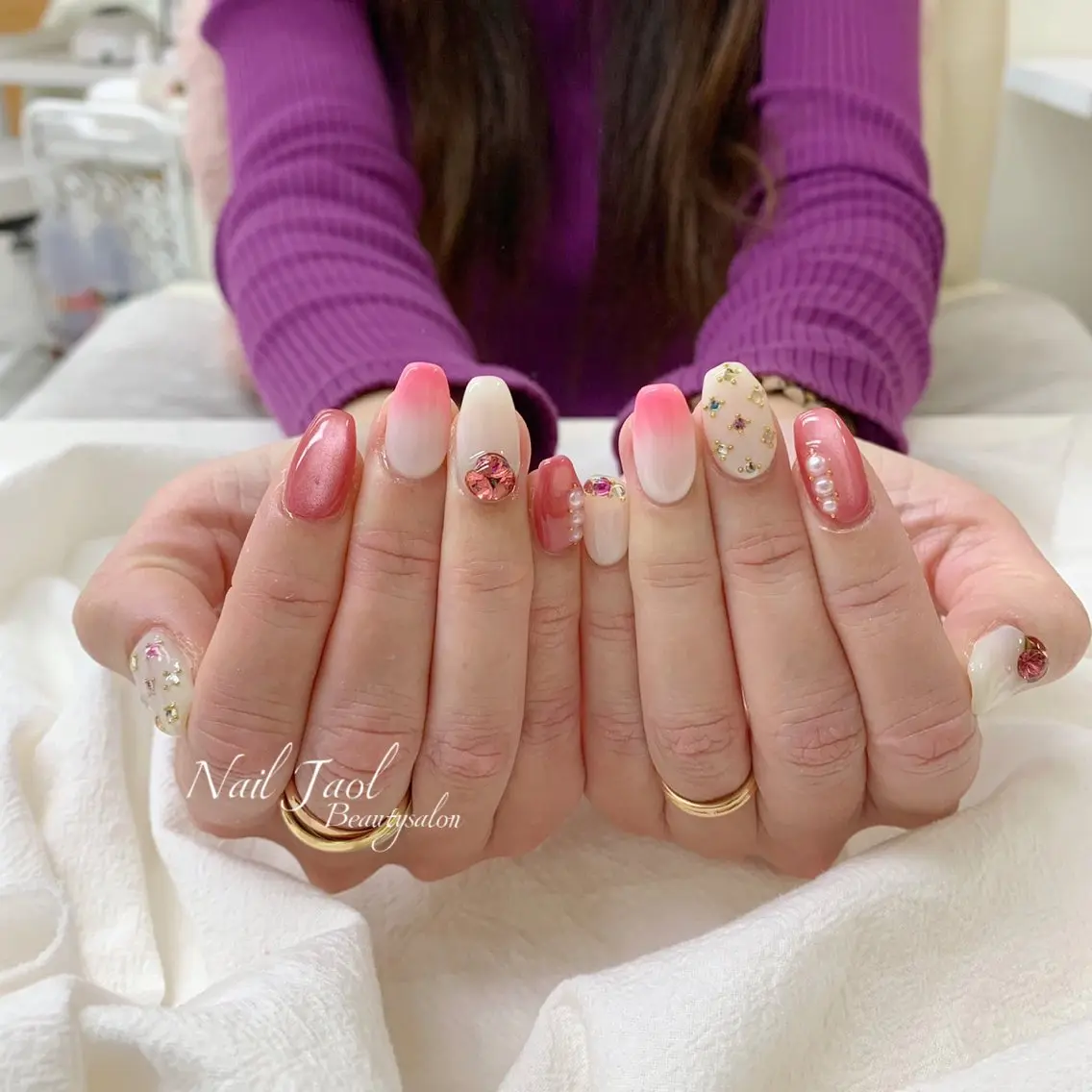 セミロング ハンドネイル ネイルJaol 池袋のネイルデザイン