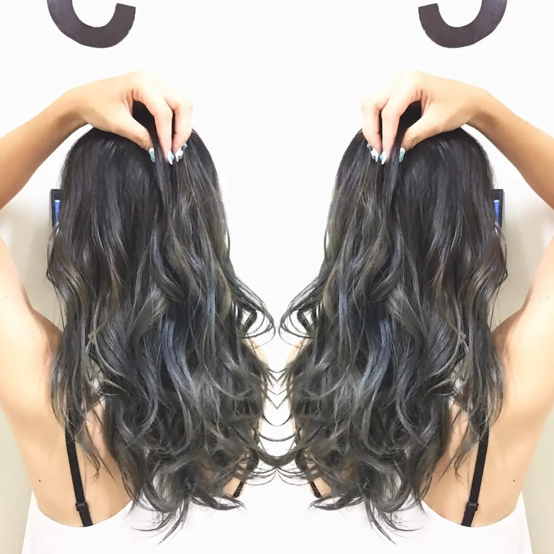 セミロング カラー ヘアアレンジ メンズ キッズ ネイル マツエク・マツパ ブルーカラー ブルーグレー ブルーグレージュ グレージュ ブルー 綺麗な髪質にしたい方 限定🌈清水 祥のヘアスタイル