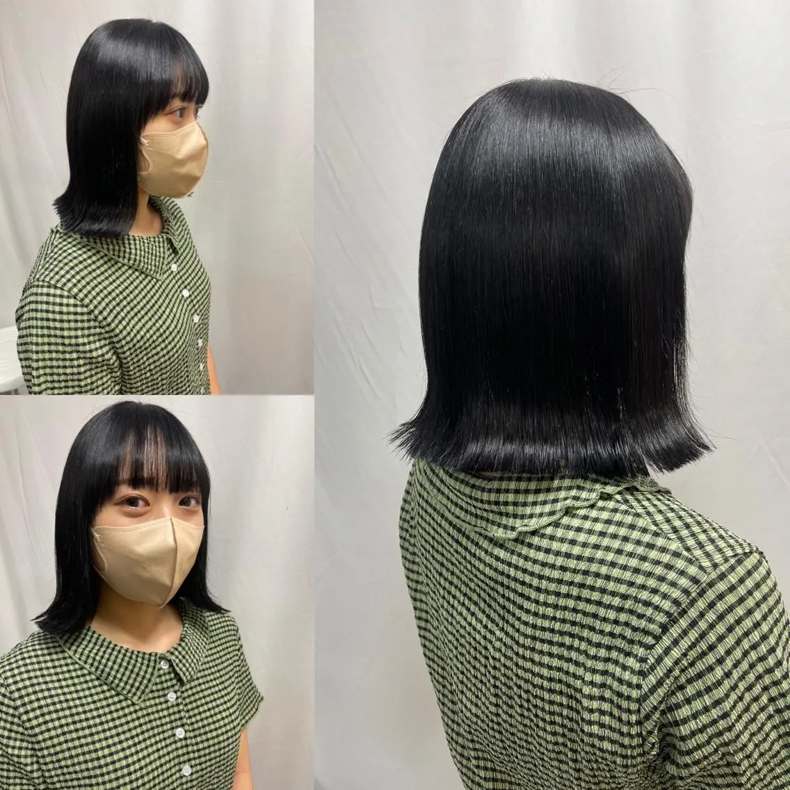 ミディアム カラー ヘアカラー トリートメント 髪質改善/縮毛矯正 /レイヤーカット岡部のヘアスタイル