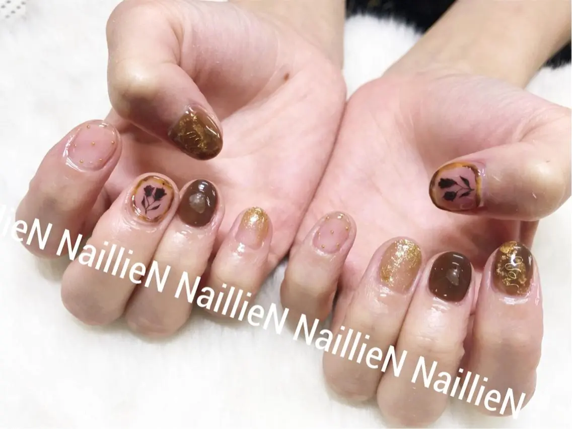 ネイル べっ甲ネイル Nail lieNのネイルデザイン