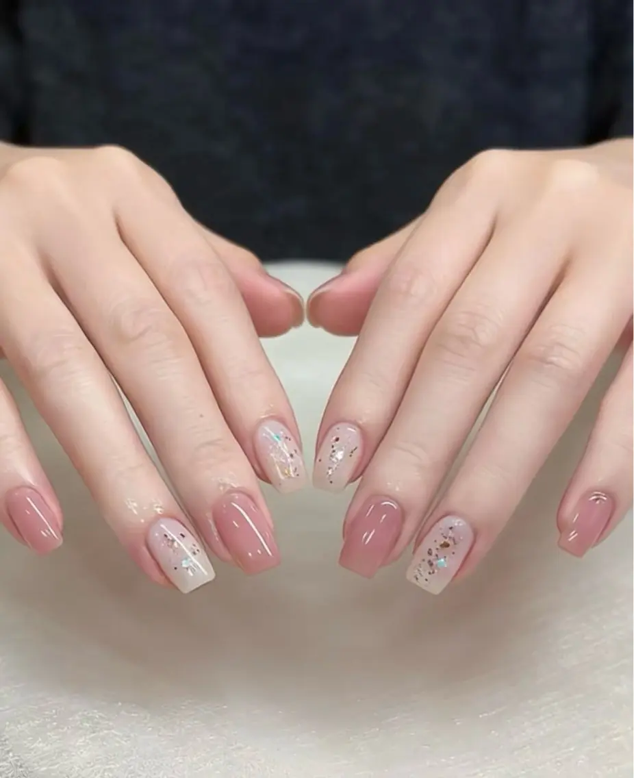 ネイル ハンドネイル ユリ🎀長さだし/ パラジェル/持ち込みのネイルデザイン